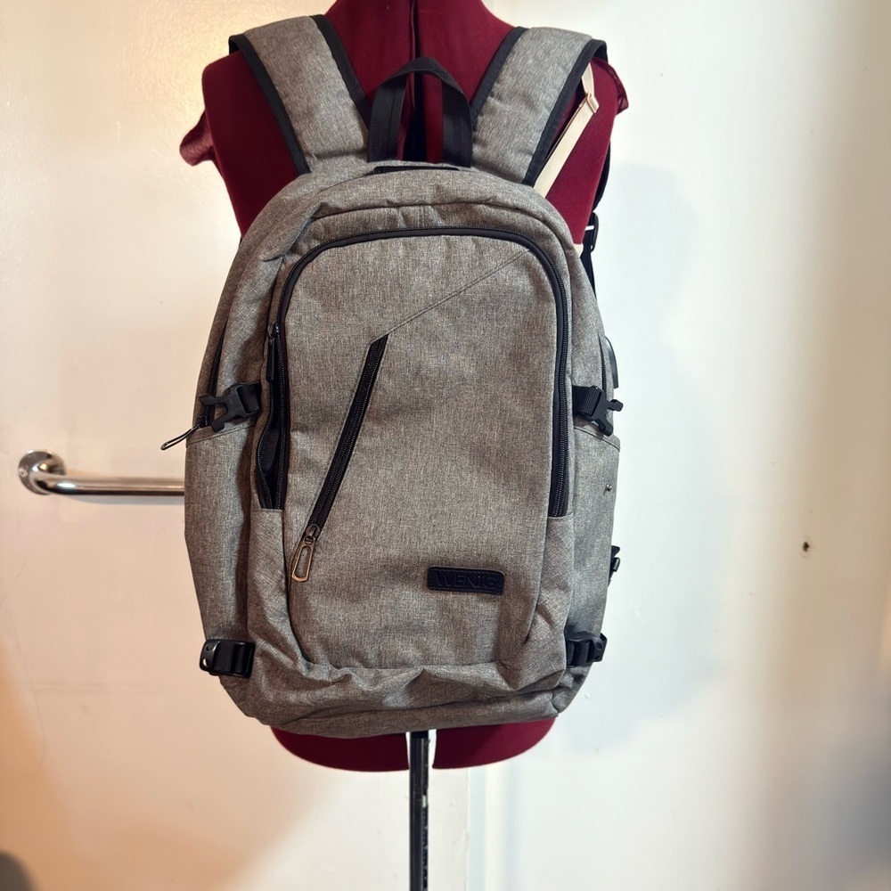 Gray Backpack By